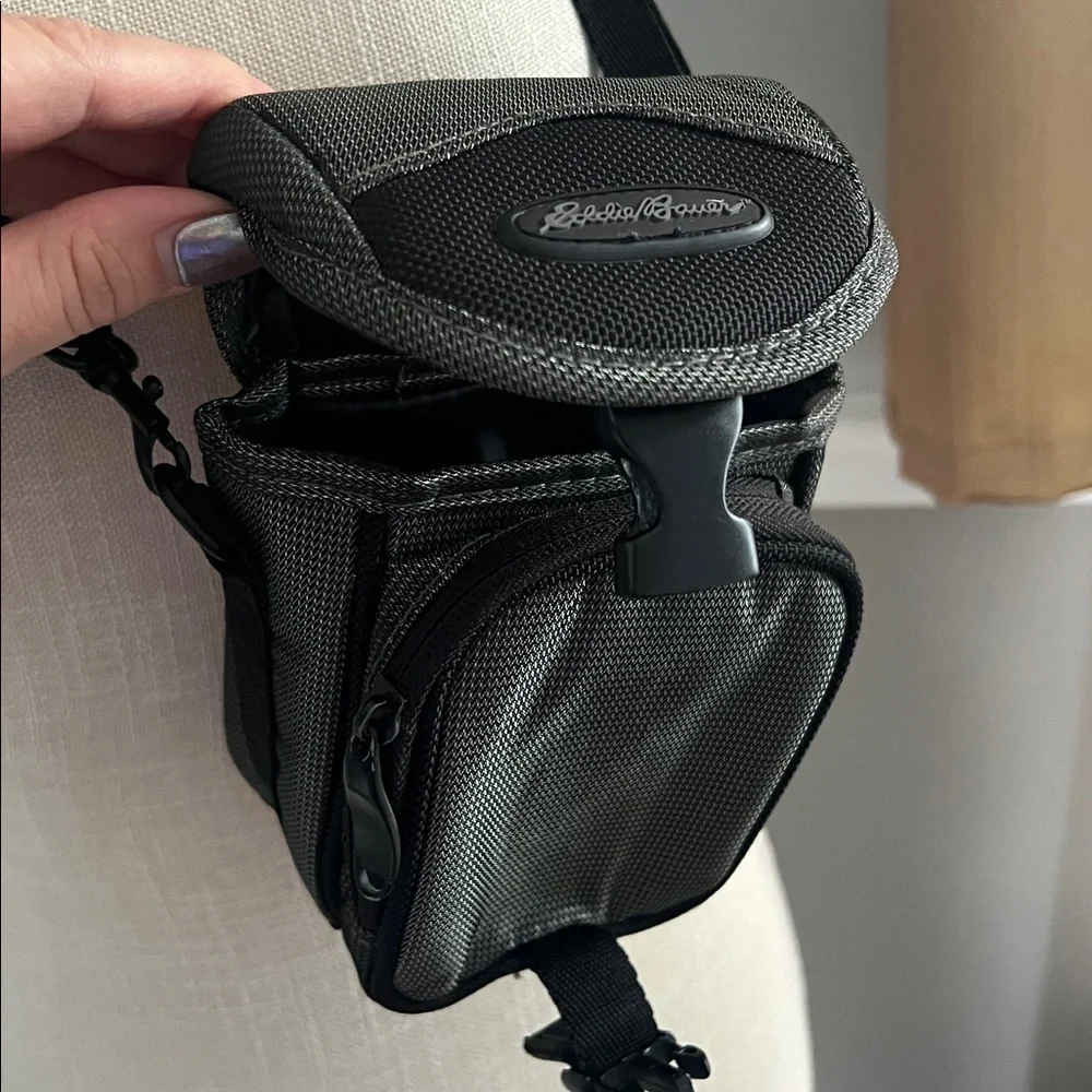 Eddie Bauer Charcoal and Black, Small Camera Padded Bag